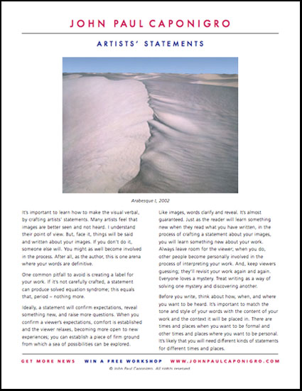How To Write An Artist Statement For Photography 